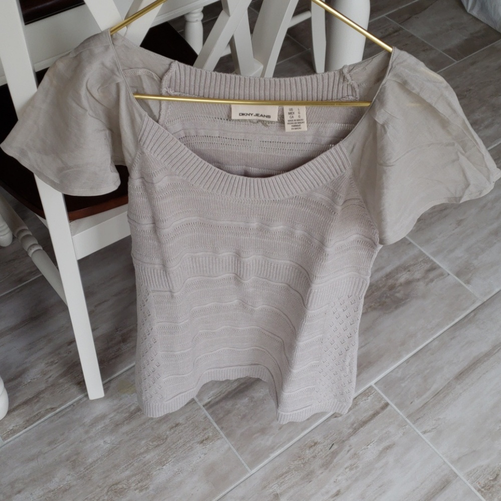 Gray DKNY Blouse